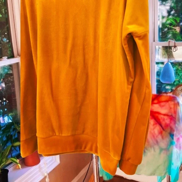 mustard orange velour velvety oversized pullover sweater ๐ฎ - Picture 6 of 8